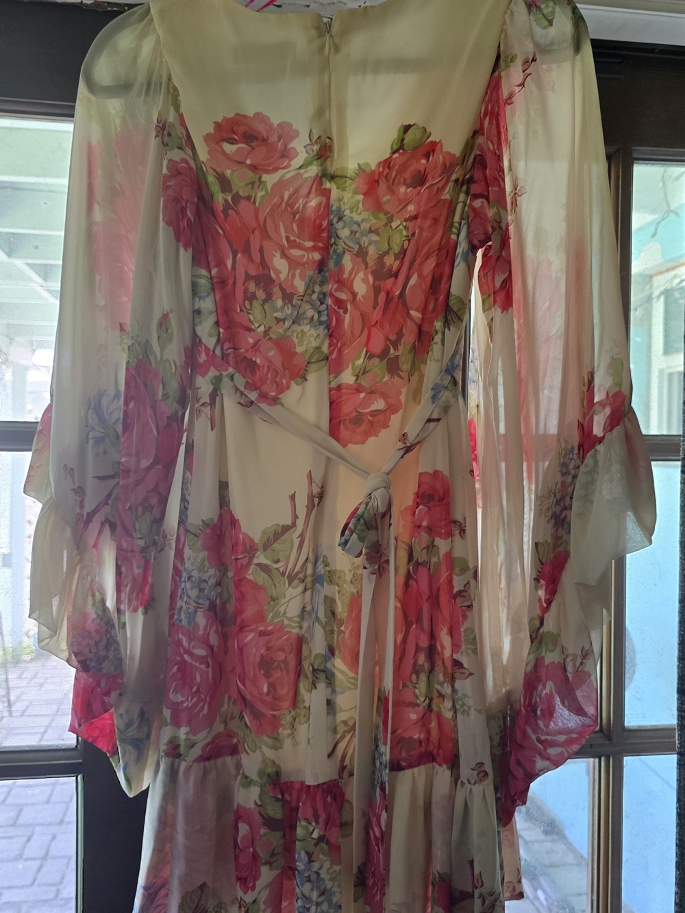 Betsey Johnson Rose Print Boho Dress Size 4 - Picture 2 of 4